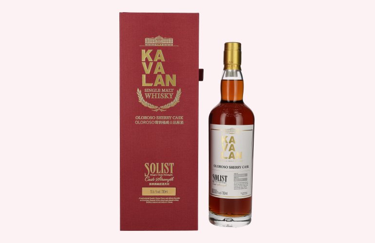 Kavalan SOLIST Oloroso Sherry Cask 55,6% Vol. 0,7l in geschenkverpakking