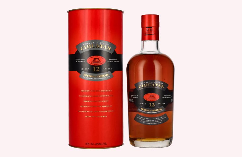 Cihuatán 12 Solera Reserva Especial Rum 40% Vol. 0,7l en boîte cadeau