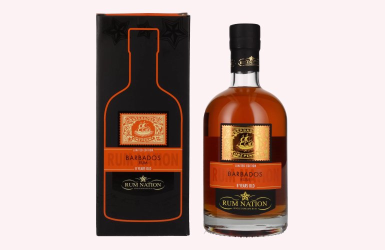 Rum Nation Barbados 8 Years Old Limited Edition 40% Vol. 0,7l en boîte cadeau