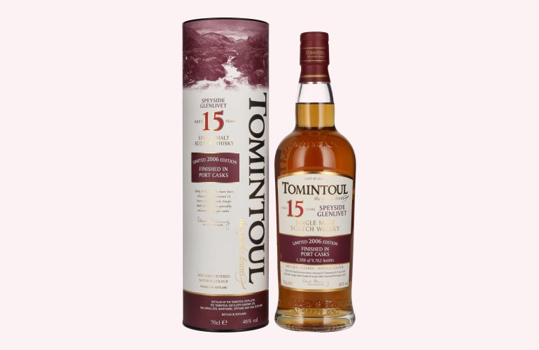 Tomintoul 15 Years Old PORT CASKS Finish Limited Edition 2006 46% Vol. 0,7l en boîte cadeau