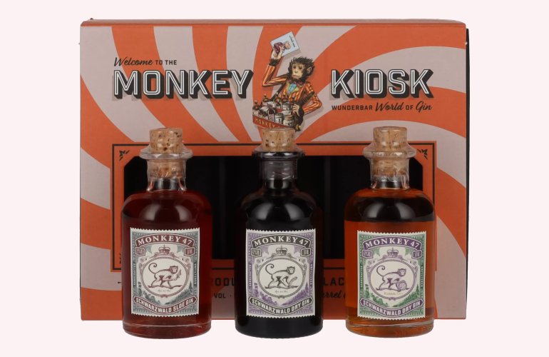 Monkey 47 Kiosk Set 41% Vol. 3x0,05l in geschenkverpakking