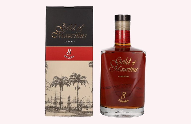 Gold of Mauritius 8 Solera Dark Rum 40% Vol. 0,7l en boîte cadeau