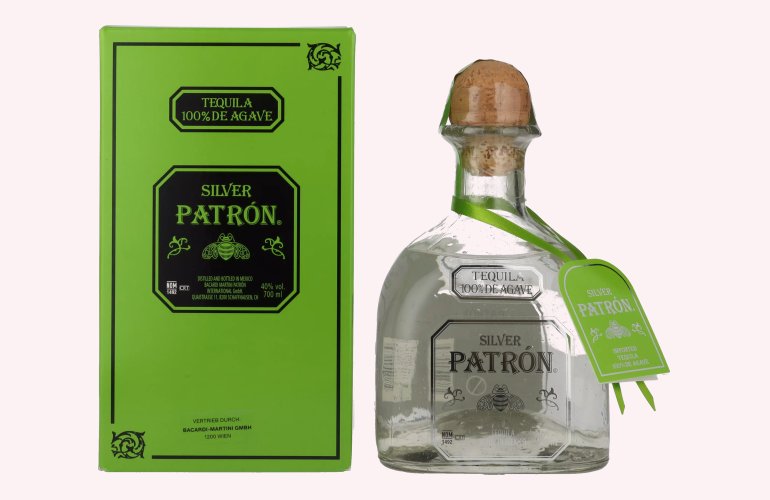 Patrón Tequila Silver 40% Vol. 0,7l en boîte cadeau