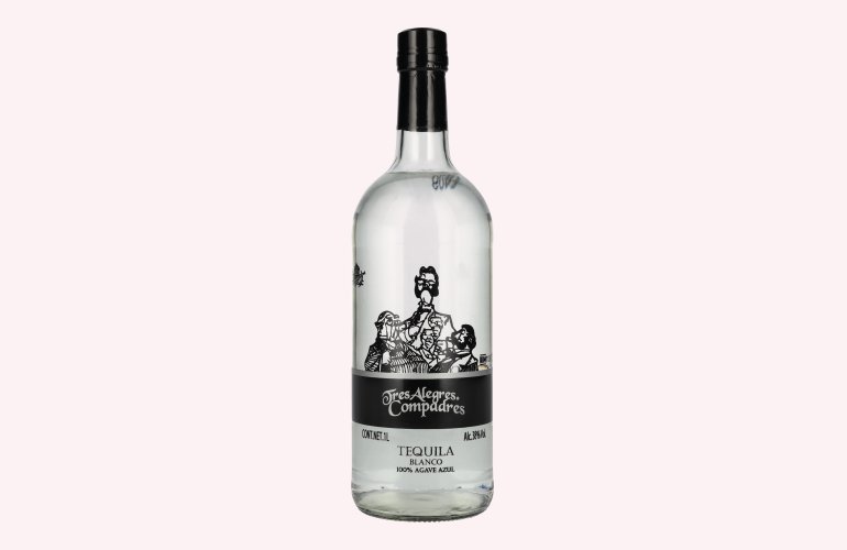 La Cofradia Tres Alegres Compadres Tequila Blanco 100% de Agave 38% Vol. 1l