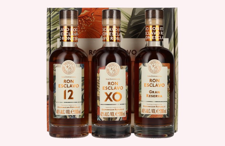 Ron Esclavo Giftbox 40,7% Vol. 3x0,2l en boîte cadeau