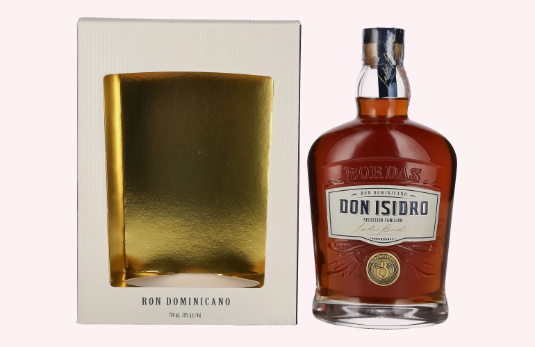 Don Isidro Selección Familiar Ron Dominicano 38% Vol. 0,7l in geschenkverpakking