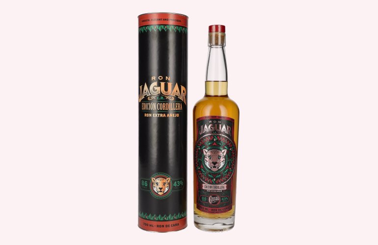 Ron Jaguar EDICIÓN CORDILLERA Ron Extra Añejo 43% Vol. 0,7l in geschenkverpakking