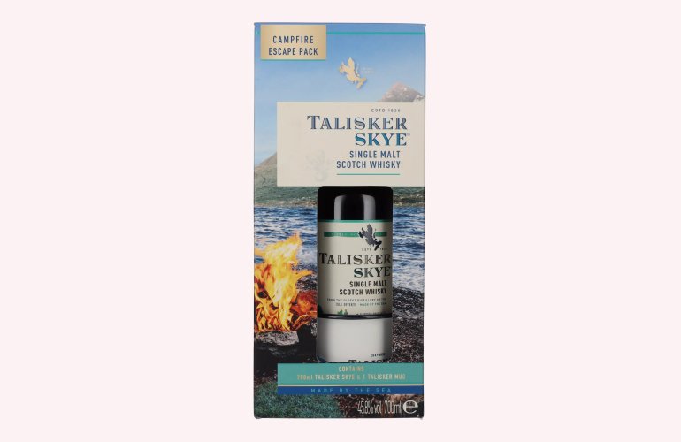 Talisker SKYE Campfire Escape Pack 45,8% Vol. 0,7l in geschenkverpakking met Talisker Mug