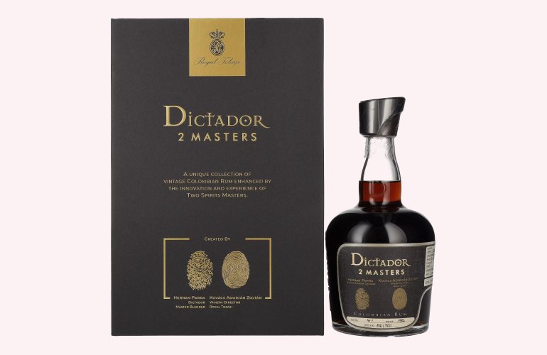 Dictador 2 MASTERS 1982 Royal Tokaji Colombian Rum 44% Vol. 0,7l en boîte cadeau