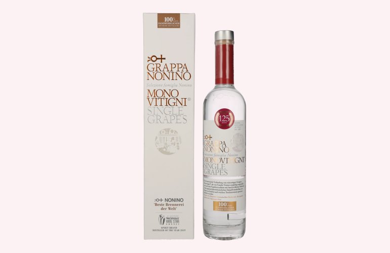 Nonino Grappa Monovitigni Single Grapes 40% Vol. 0,5l in geschenkverpakking