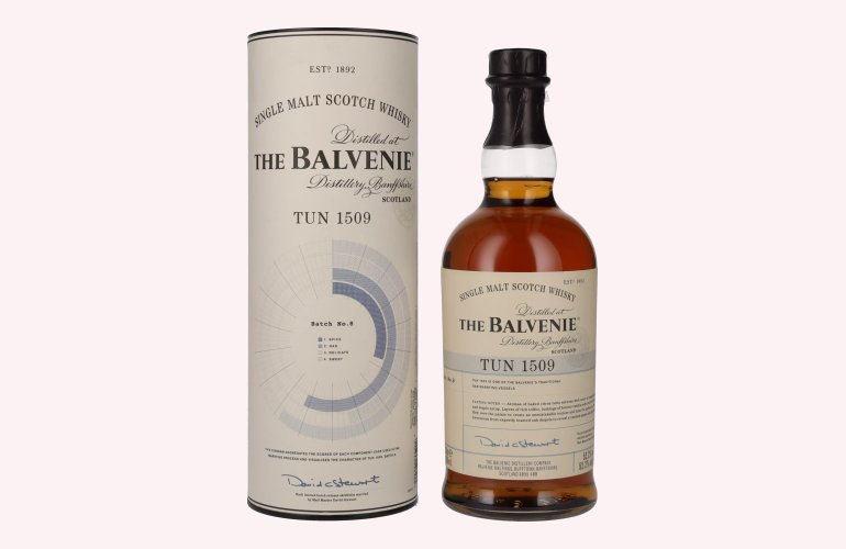 The Balvenie TUN 1509 Single Malt Scotch Whisky Batch No. 8 52,2% Vol. 0,7l en boîte cadeau