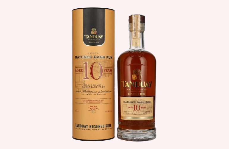 Tanduay 10 Years Old Reserve Dark Rum 40% Vol. 0,7l en boîte cadeau