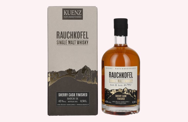 Rauchkofel Single Malt Whisky Sherry Cask Finished 43% Vol. 0,5l in geschenkverpakking