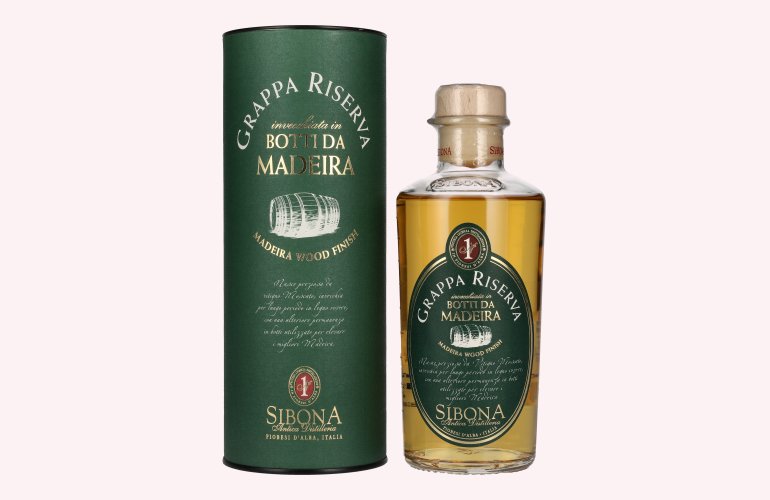 Sibona GRAPPA RISERVA Botti Da MADEIRA 40% Vol. 0,5l in Geschenkbox