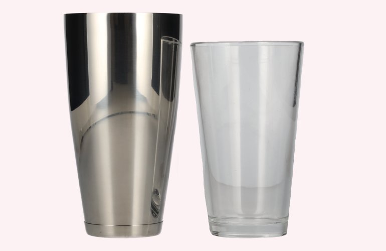 APS Boston Shaker Silber 2-teilig met Glas