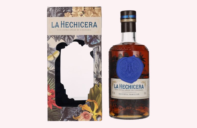 La Hechicera Ron Extra Añejo de Colombia RESERVA FAMILIAR 40% Vol. 0,7l in geschenkverpakking