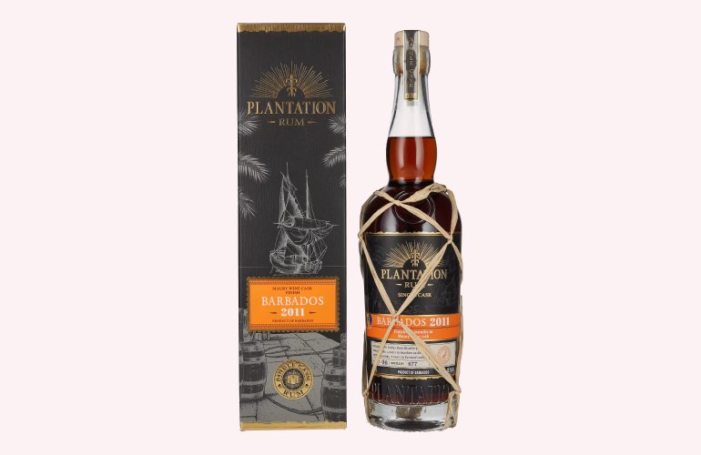 Plantation Rum BARBADOS Single Cask Maury Wine Cask Finish 2011 48,1% Vol. 0,7l en boîte cadeau