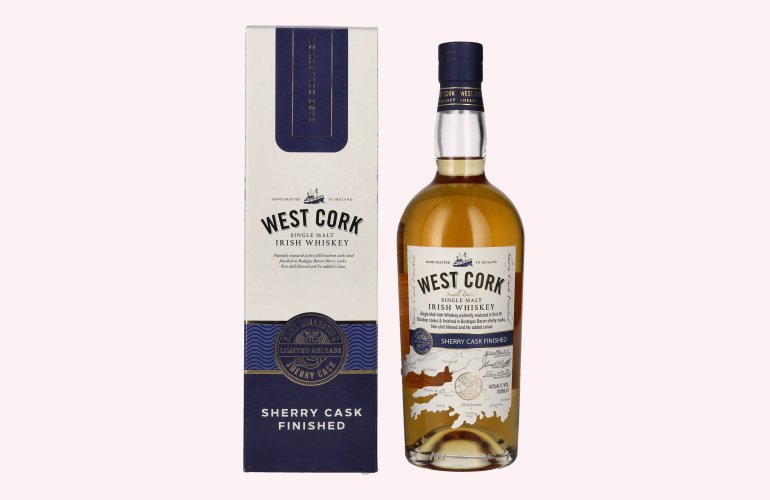 West Cork Single Malt Irish Whiskey SHERRY CASK FINISHED 43% Vol. 0,7l in geschenkverpakking