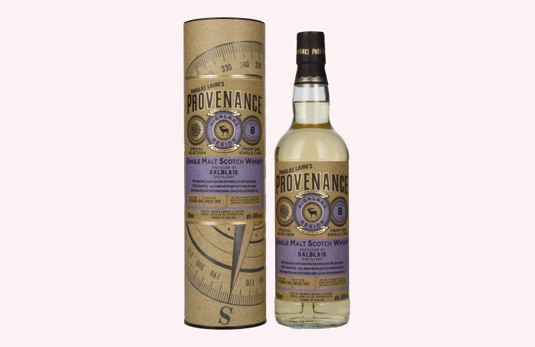 Douglas Laing PROVENANCE Balblair 8 Years Old Single Cask Malt 2010 46% Vol. 0,7l en boîte cadeau