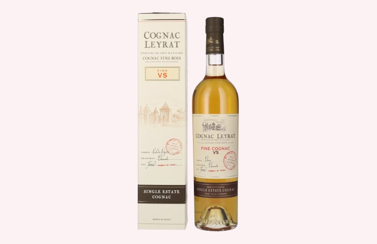 Cognac Leyrat VS Fine Single Estate Cognac 40% Vol. 0,7l en boîte cadeau