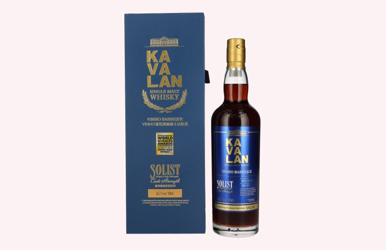 Kavalan SOLIST Vinho Barrique Cask Salud Limited Edition 56,3% Vol. 0,7l in Giftbox