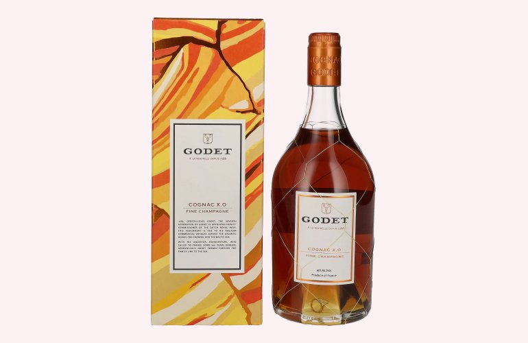 Godet Cognac X.O Fine Champagne 40% Vol. 0,7l en boîte cadeau