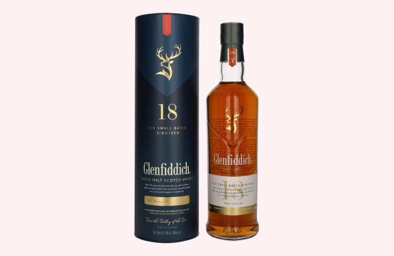 Glenfiddich 18 Years Old OUR SMALL BATCH 18 40% Vol. 0,7l en boîte cadeau