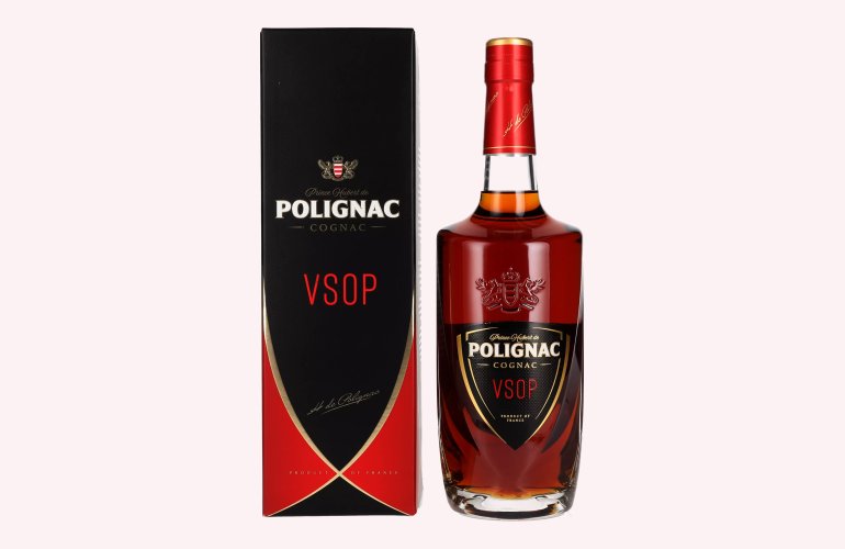 Prince Hubert de Polignac V.S.O.P Cognac 40% Vol. 0,7l en boîte cadeau