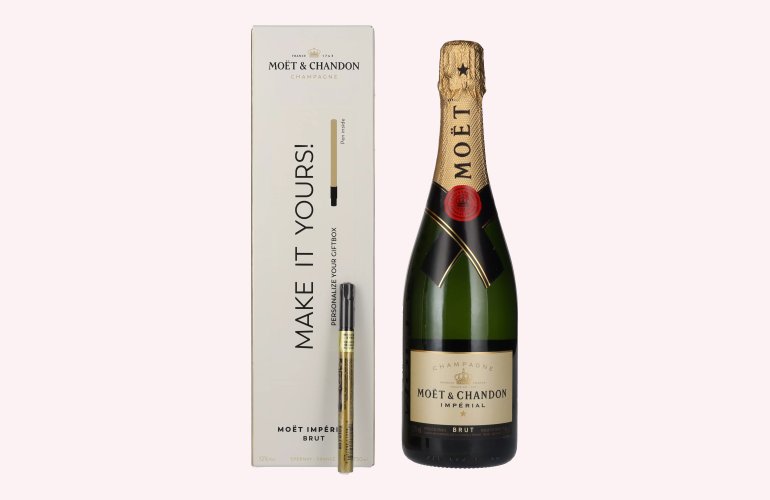 Moët & Chandon Champagne IMPÉRIAL Brut 12% Vol. 0,75l in geschenkverpakking met Goldstift