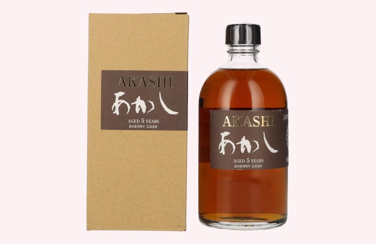 White Oak AKASHI 5 Years Old Single Malt Whisky SHERRY CASK 50% Vol. 0,5l en boîte cadeau