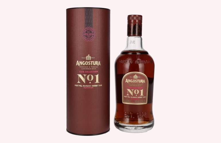 Angostura No. 1 CASK COLLECTION First Fill Oloroso Sherry Cask Premium Rum 40% Vol. 0,7l in geschenkverpakking