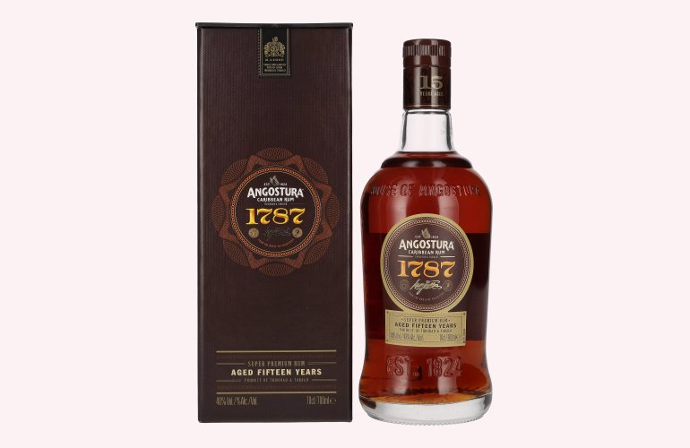 Angostura 1787 15 Years Old Super Premium Rum 40% Vol. 0,7l in geschenkverpakking