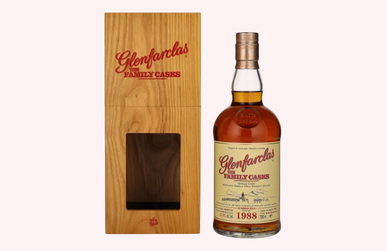 Glenfarclas THE FAMILY CASKS Single Cask SUMMER 2018 Refill Sherry Butt 1988 52,4% Vol. 0,7l in Holzkiste