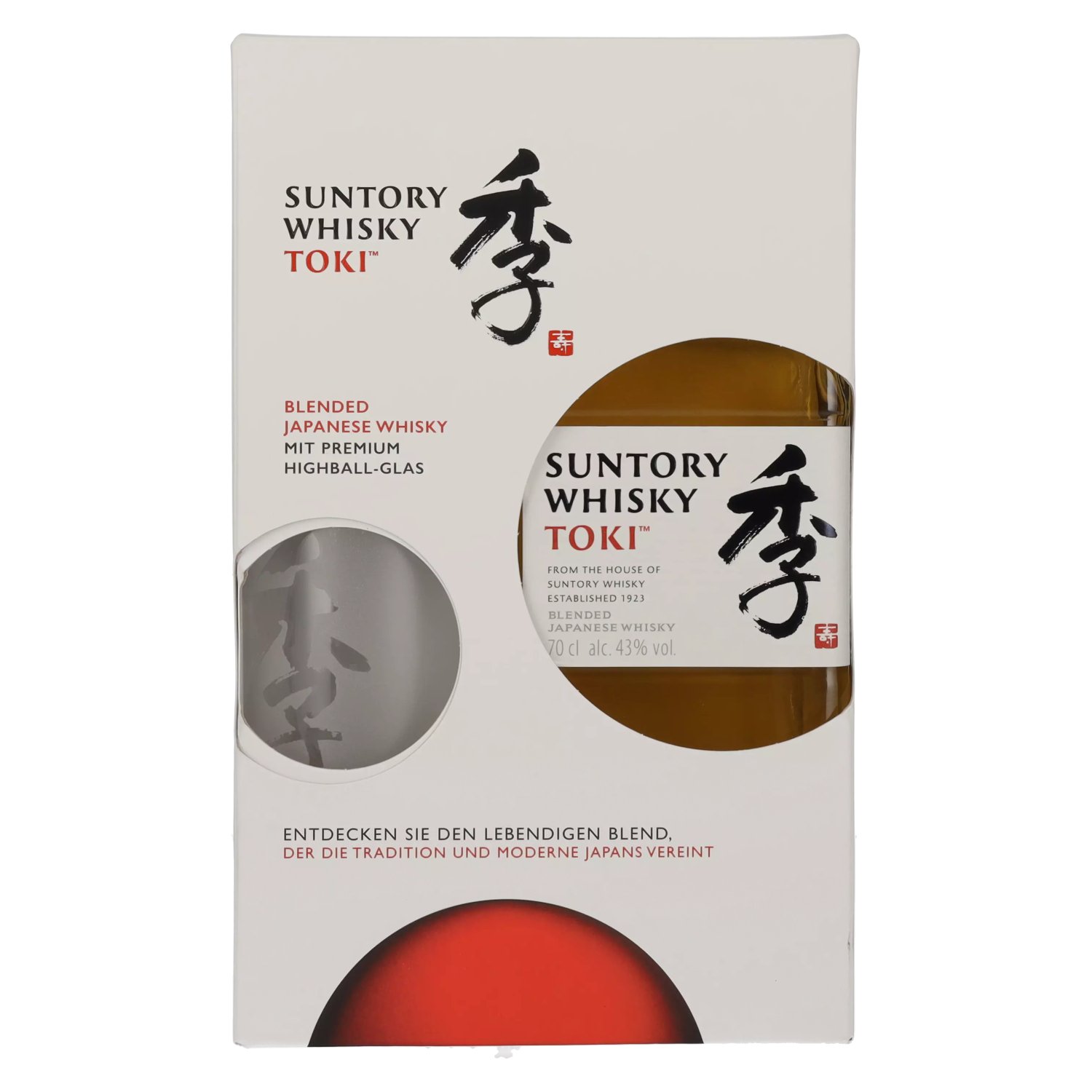 Suntory TOKI Blended Japanese Whisky Vol. 43% Highball Giftbox with in 0,7l glass