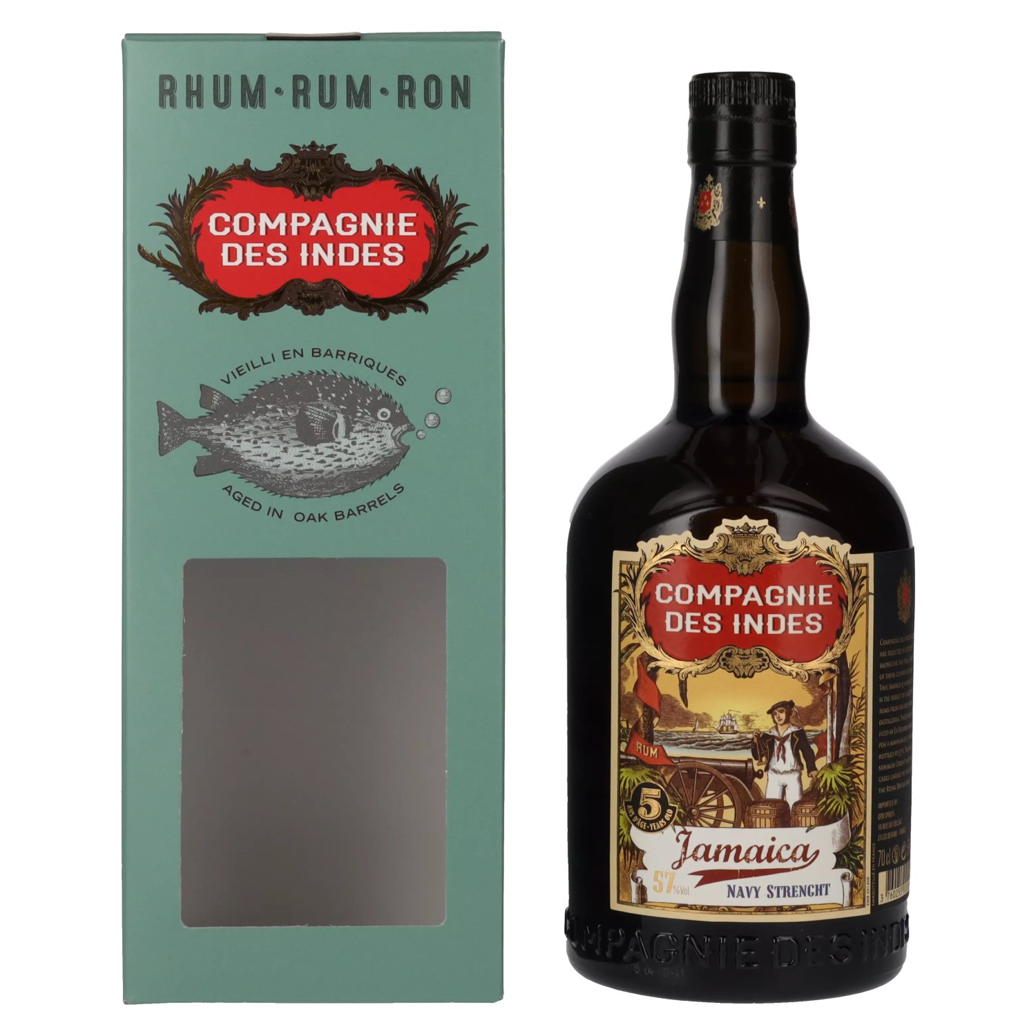 Compagnie des Indes Jamaica Rum Years Strength Old Vol. 5 57% Giftbox 0,7l in Navy