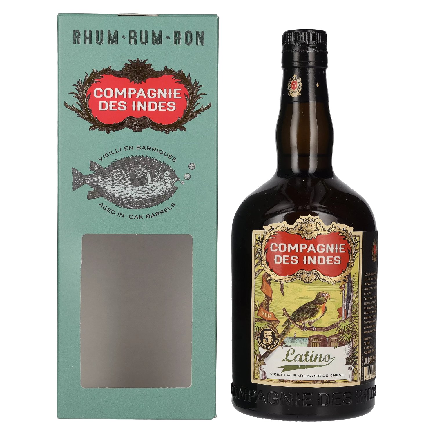 Rum Giftbox des Latino Vol. 5 Compagnie 40% ans in Indes 0,7l