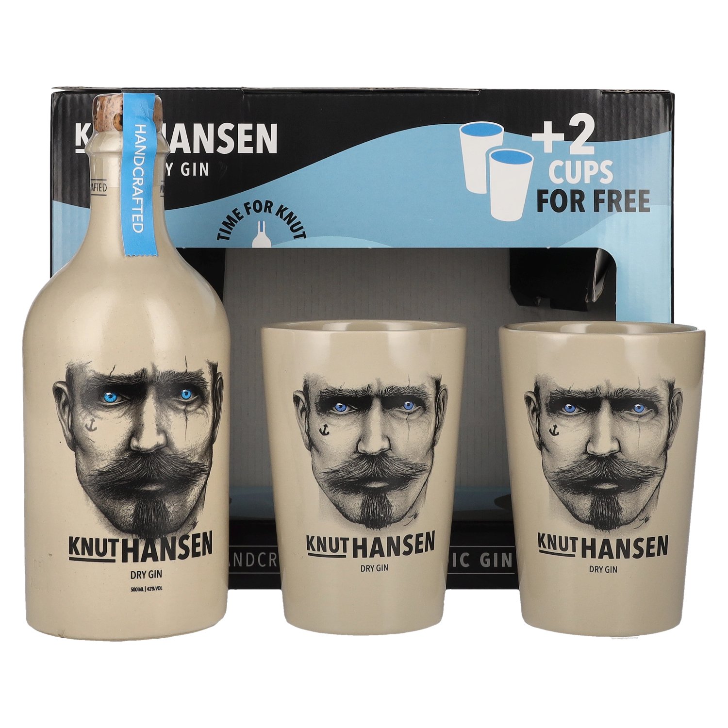 in 42% Hansen Vol. Gin with Giftbox 0,5l Dry Keramiktassen Knut 2