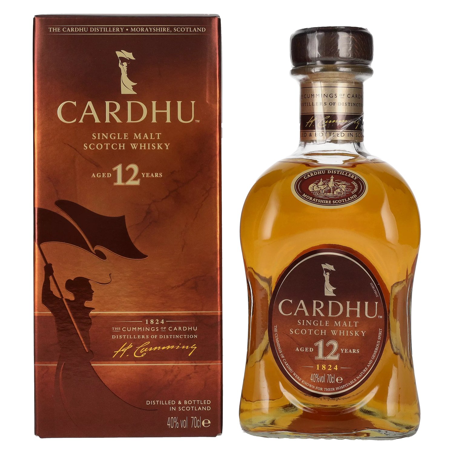 Cardhu 12 Years Old Single Geschenkbox Whisky Vol. in Malt 0,7l Scotch 40