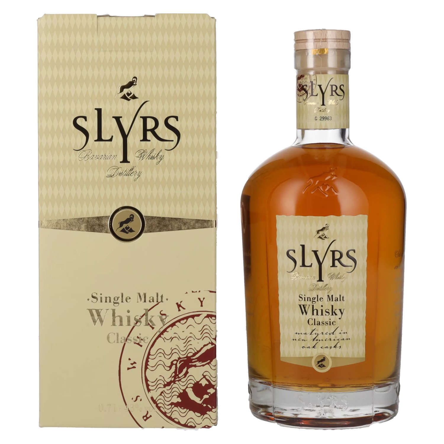 Slyrs CLASSIC Single Geschenkbox 43% Malt Whisky Vol. 0,7l in