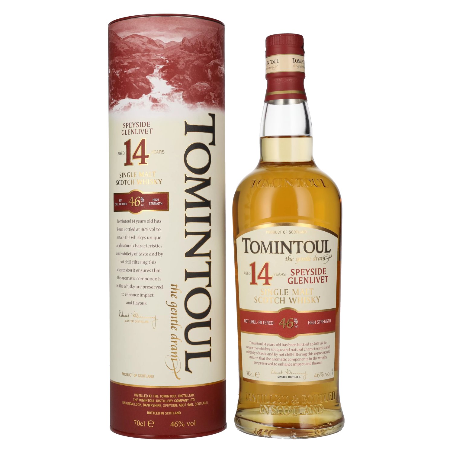 Single Geschenkbox Old 46% 0,7l Malt Whisky Tomintoul Vol. in Years 14 Scotch