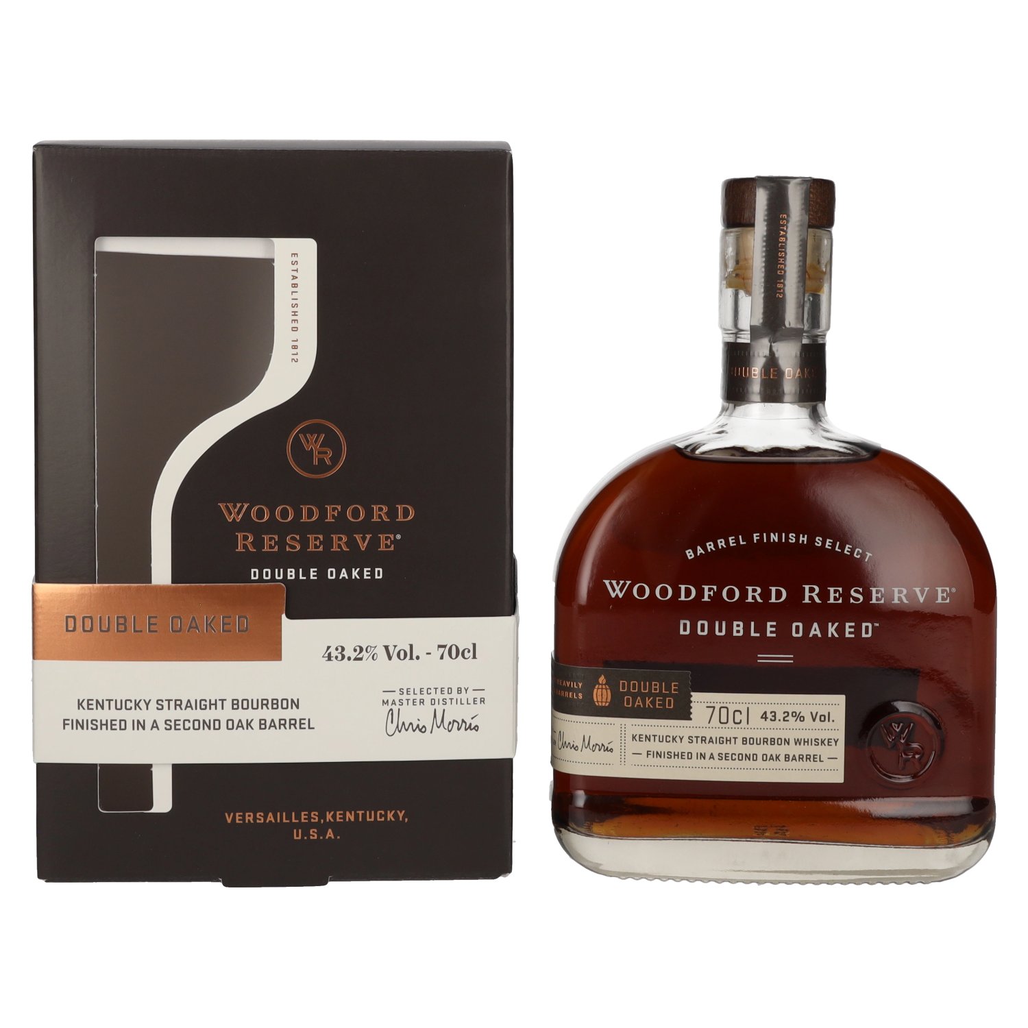 Whiskey OAKED Reserve DOUBLE in Straight Woodford 0,7l 43,2% Kentucky Geschenkbox Vol. Bourbon