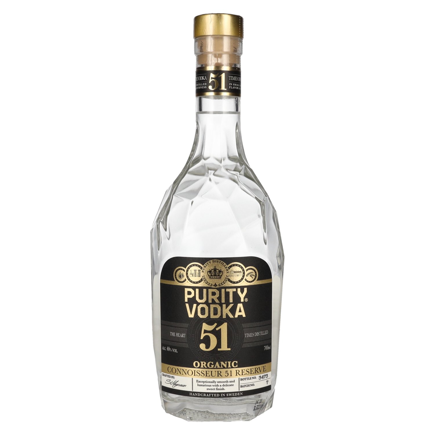 Purity CONNOISSEUR RESERVE Vodka Vol. 51 Organic 40% 0,7l