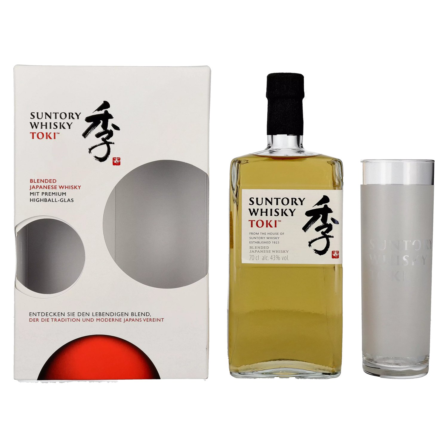 Suntory TOKI Blended Japanese in Whisky 43% glass Giftbox with Vol. Highball 0,7l