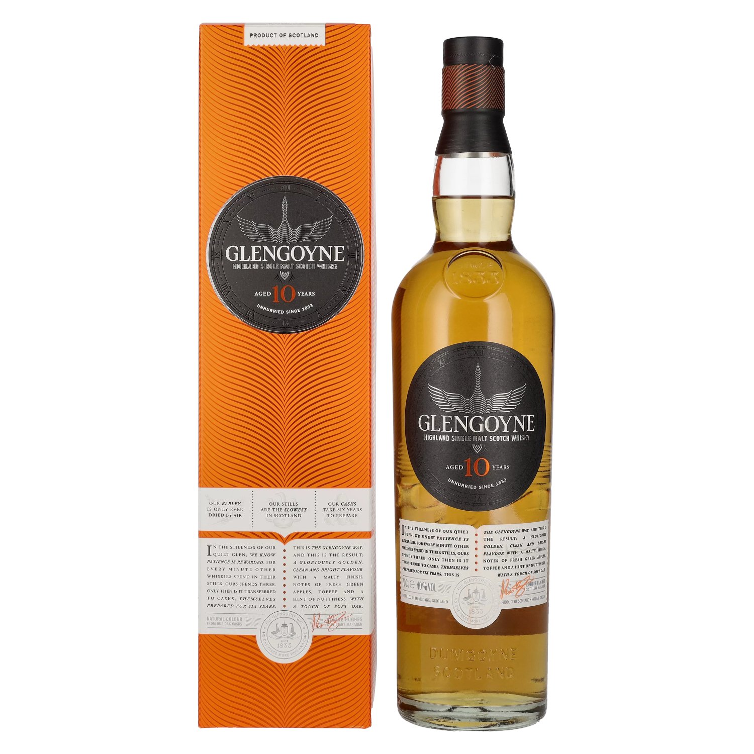 Glengoyne 10 Years Old Vol. Scotch in Geschenkbox Whisky Malt Single 0,7l 40% Highland