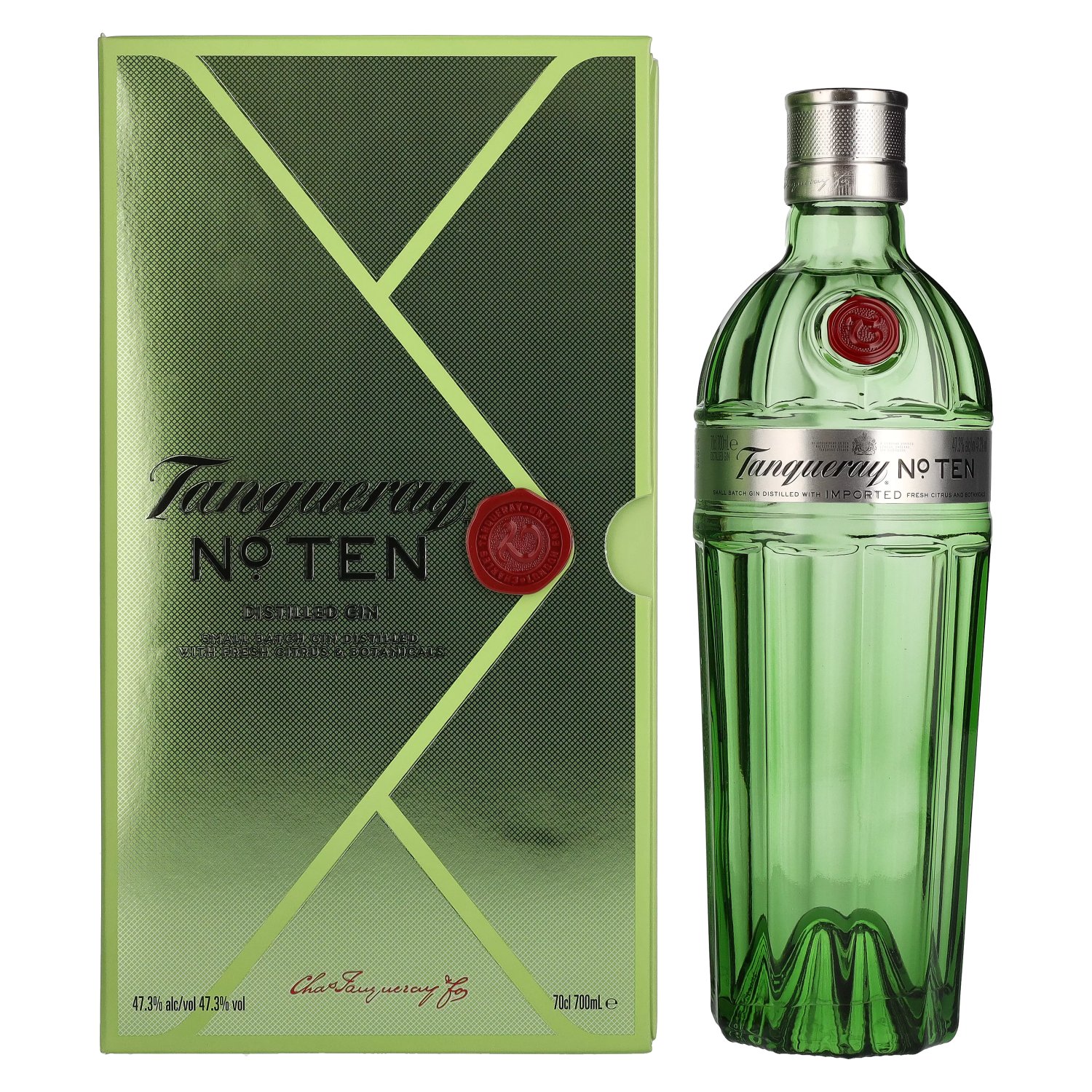 Vol. N° Distilled TEN 0,7l in 47,3% Gin Giftbox Tanqueray