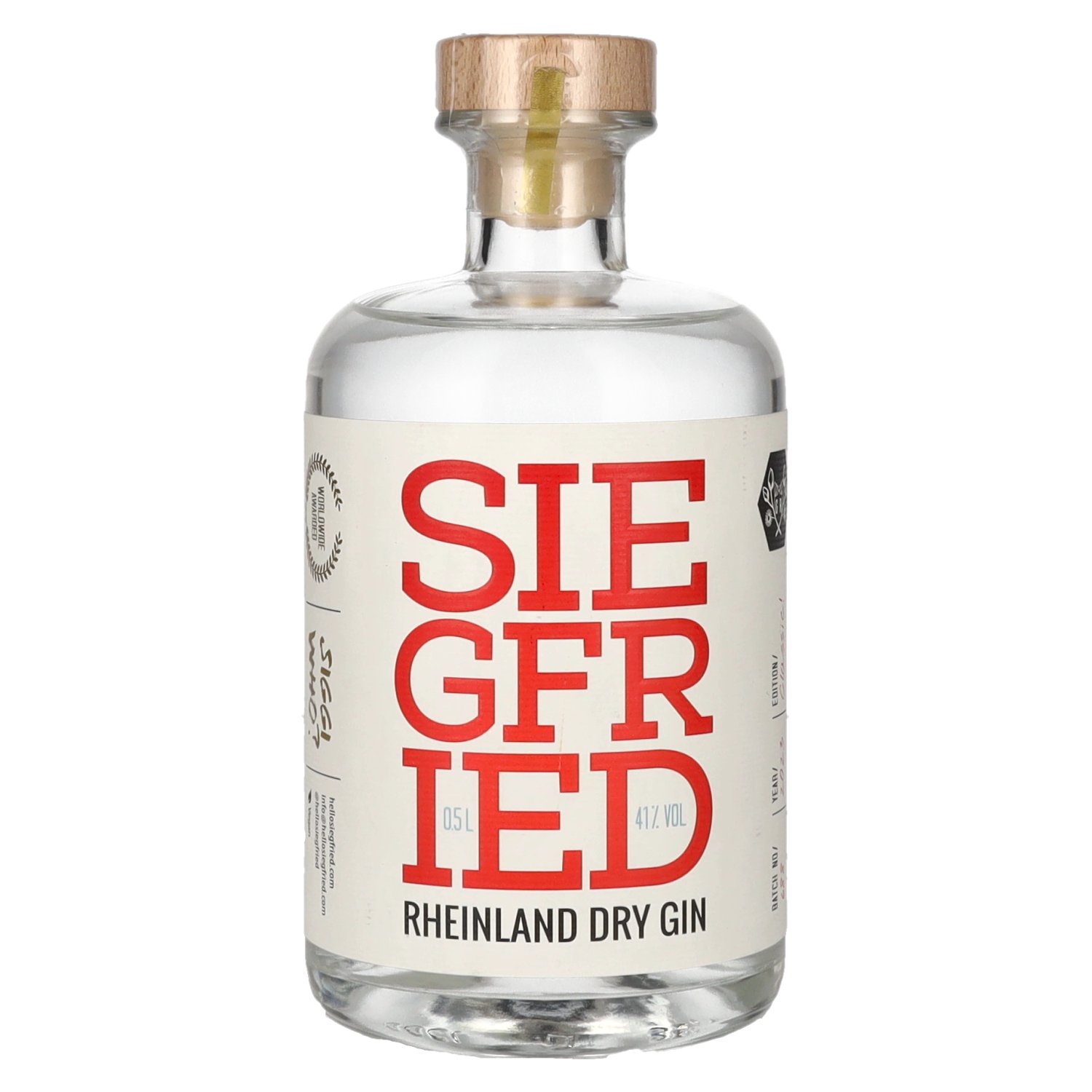 41% Rheinland Dry Gin - 0,5l Siegfried delicando Vol.