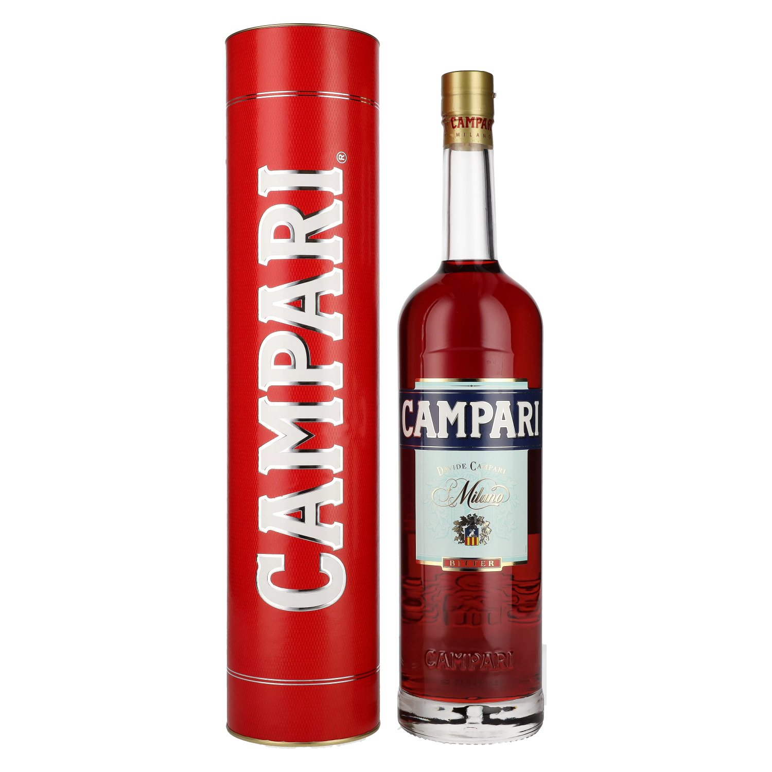 Campari Bitter 25% Giftbox with in Vol. pourer 3l