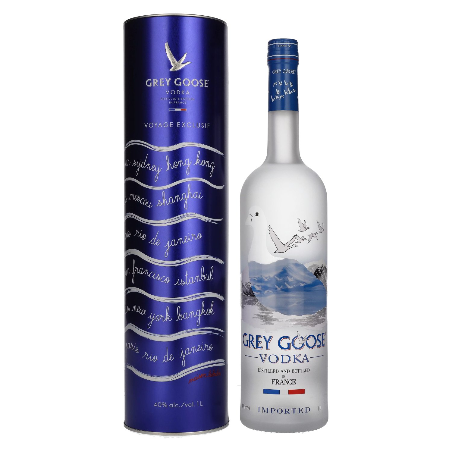 Grey Goose in 40% Vol. Vodka Edition LABICHE MAISON Limited Tinbox 1l
