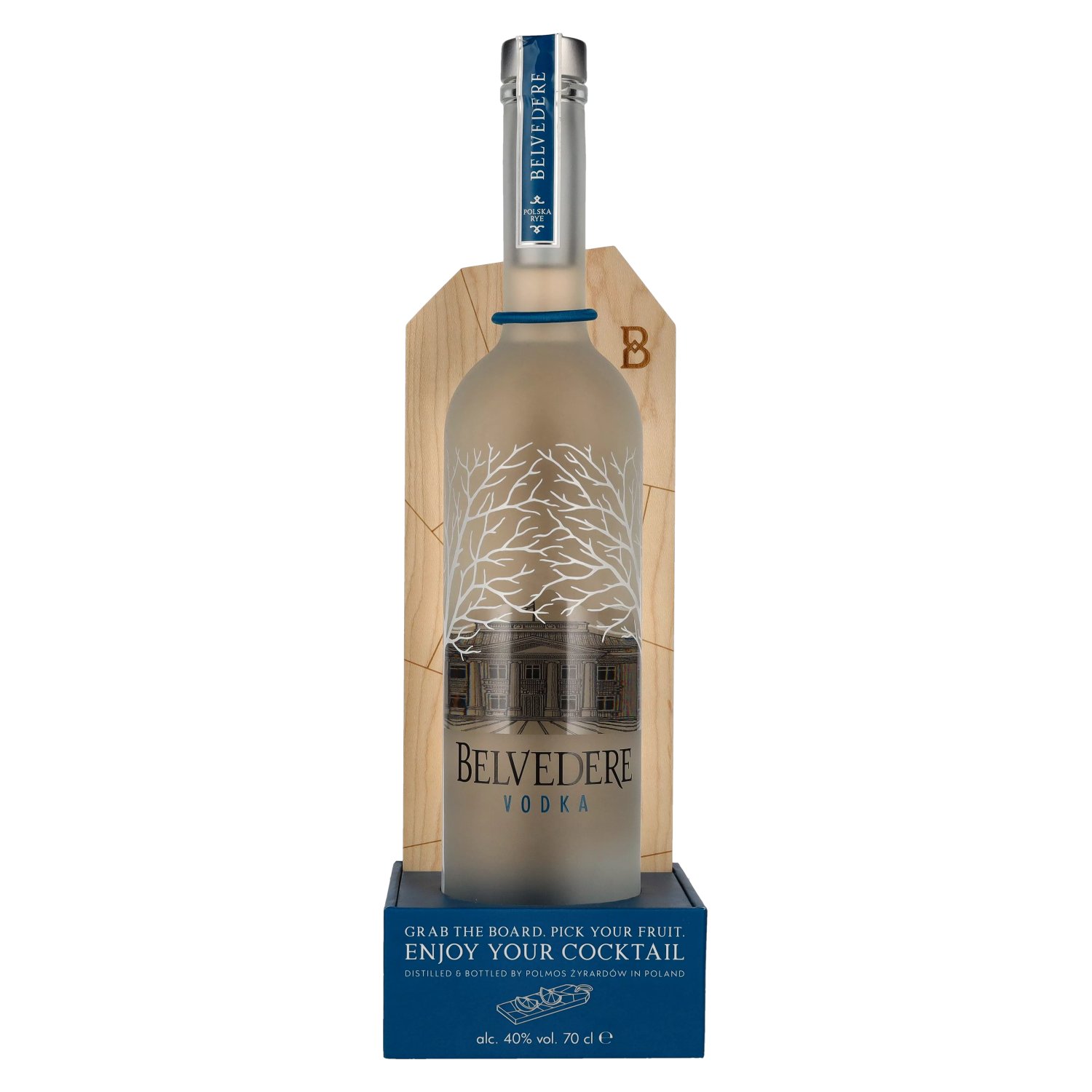 Belvedere 0,7l Vol. Holzbrett 40% with Vodka