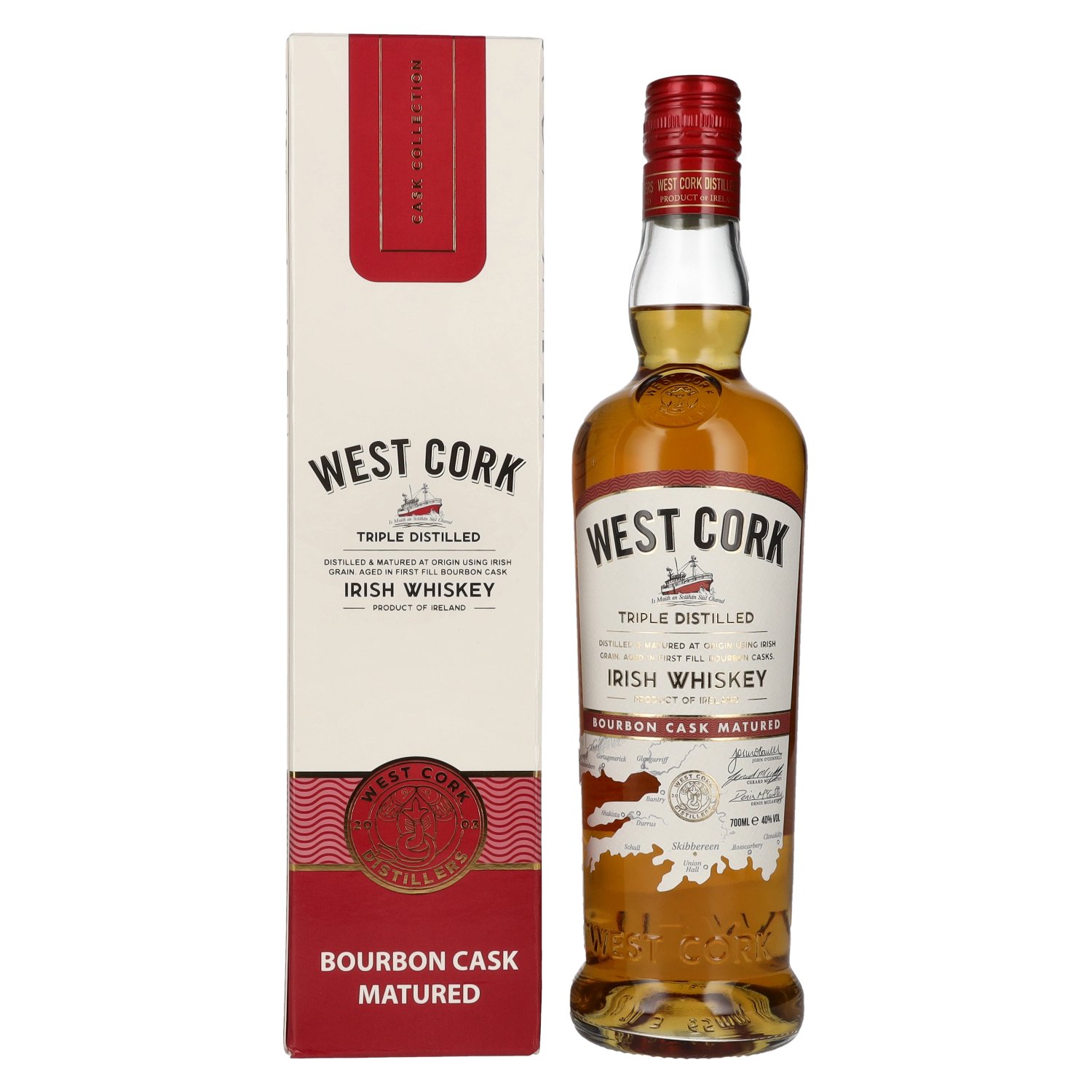 West Cork Blended Irish Giftbox Cask 0,7l in 40% Bourbon Whiskey Vol